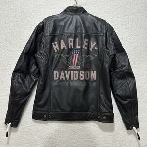 Harley-Davidson Men's Leather Jacket-Long Way Distressed 98089-15VM Sz Small NWT